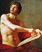 Jean Auguste Dominique Ingres Academic Study of a Male Torse. oil painting artist